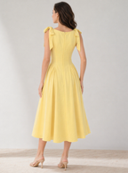 Brooke Bow Shoulder Midi Dress