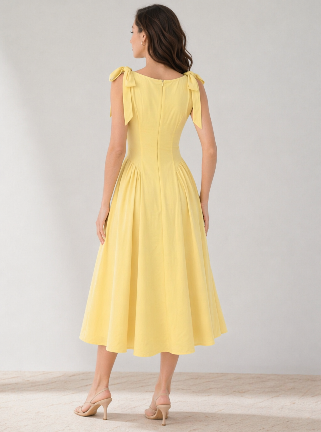 Brooke Bow Shoulder Midi Dress