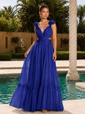 Robe longue Madison à bretelles et motif floral 3D