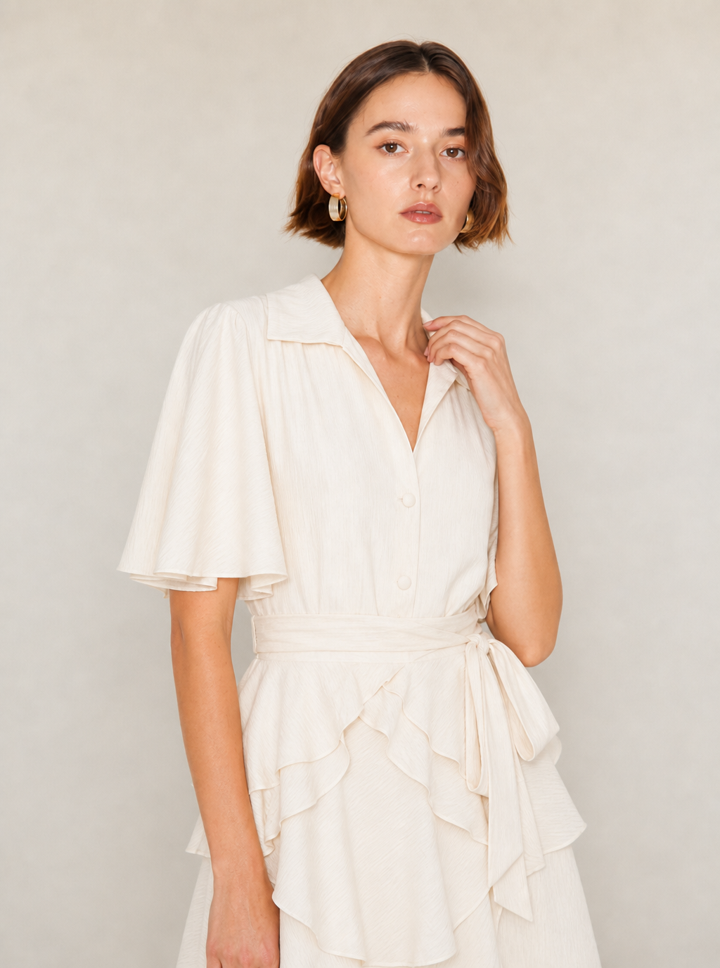 Seraphina Ruffled Flutter Mini Dress