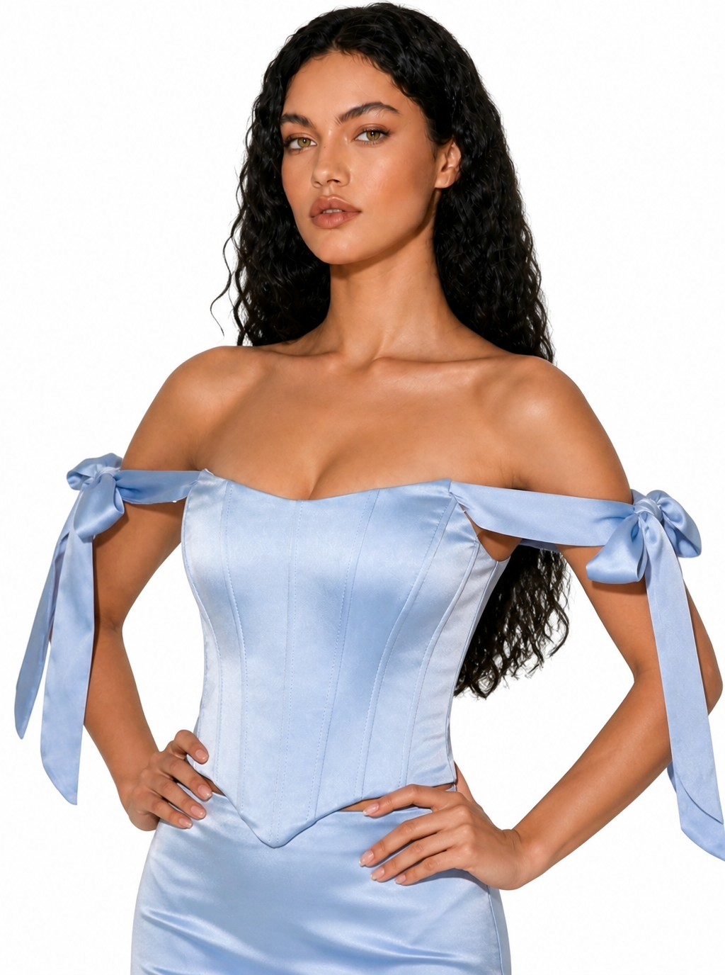 Zephrina Vivica bow shoulder satin bra