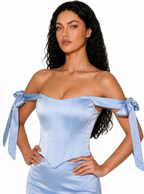 Zephrina Vivica bow shoulder satin bra
