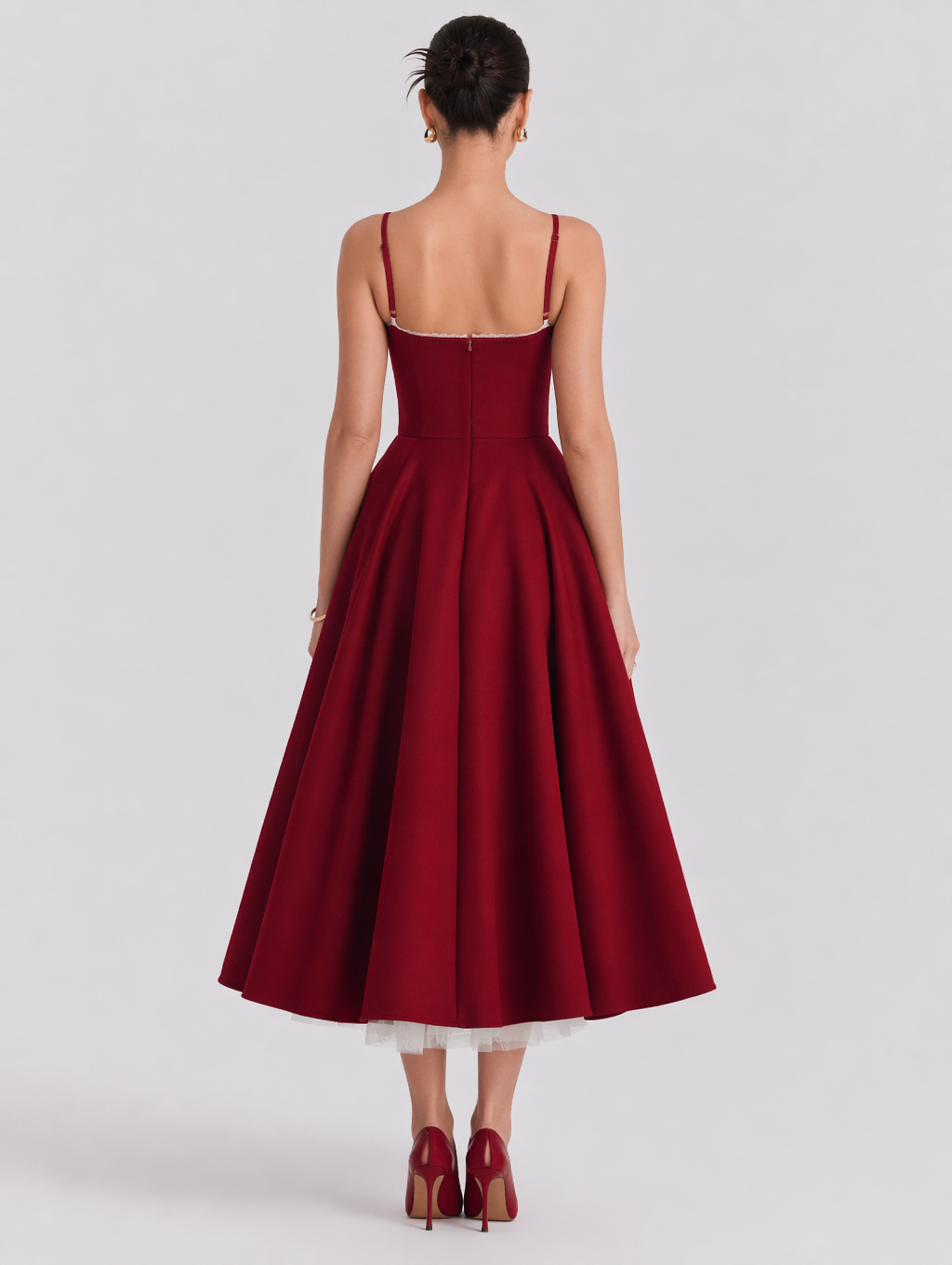 Bustier A-Line Midi Dress