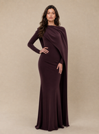 Zephrina Virelia one-shoulder draped maxi dress