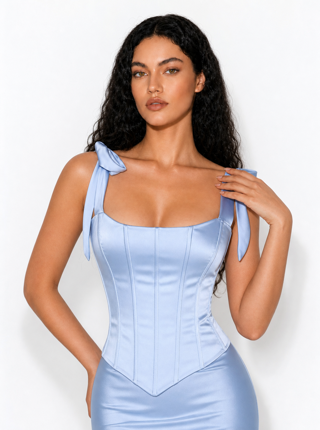 Zephrina Vivica bow shoulder satin bra
