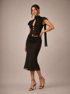 Zephrina Ravielle cutout skirt set