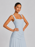 Maxikleid Lyla mit seitlicher Raffung