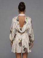Zephrina Briselle floral satin mini dress