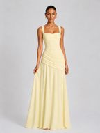Maxikleid Lyla mit seitlicher Raffung