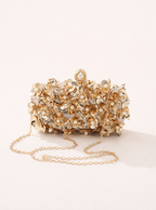 Zephrina structured evening bag in gold