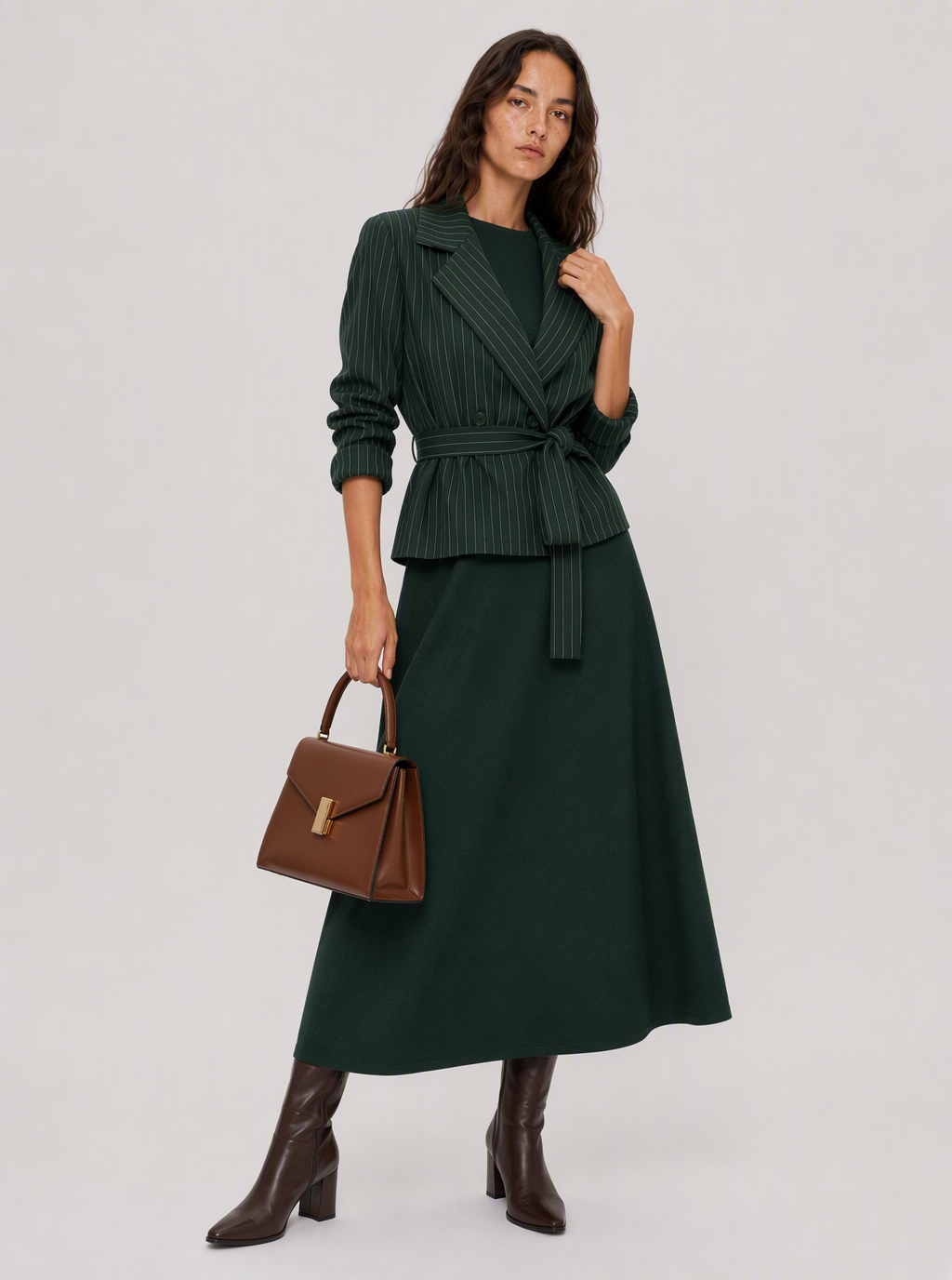 Zephrina Cambria belted stripe set