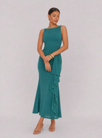 Zephrina Kirelia ruched knit midi dress