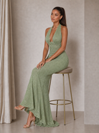 Zephrina Odelia plunging sequin maxi dress