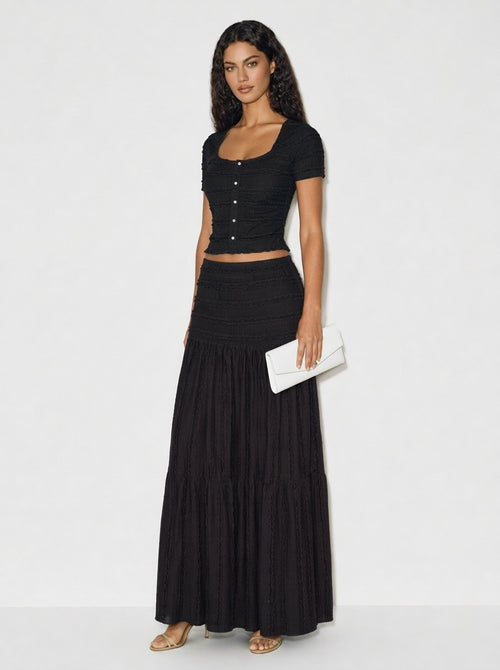 Isadora Textured Knit Skirt Set