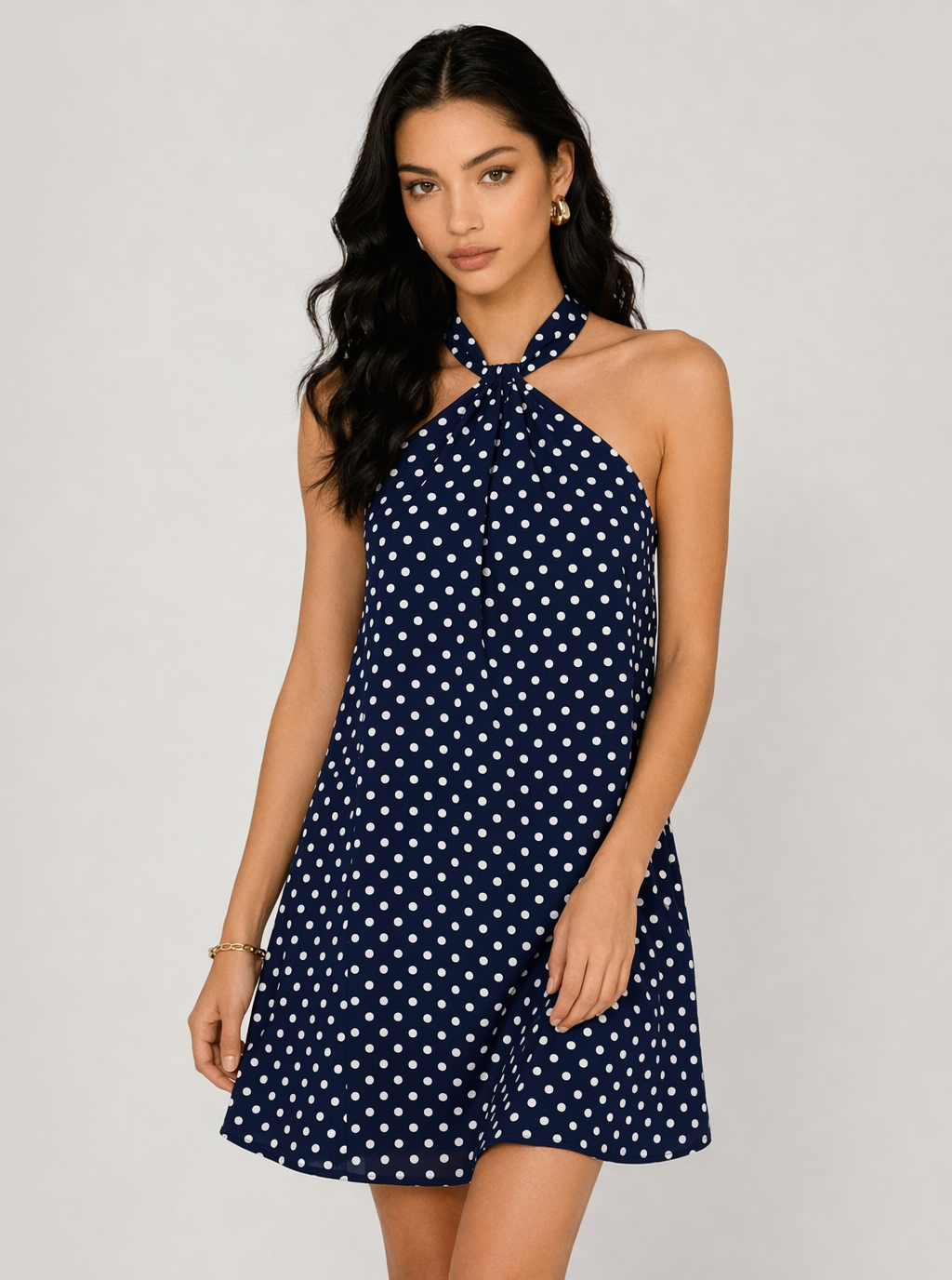 Lucia-Marina Print Mini Dress
