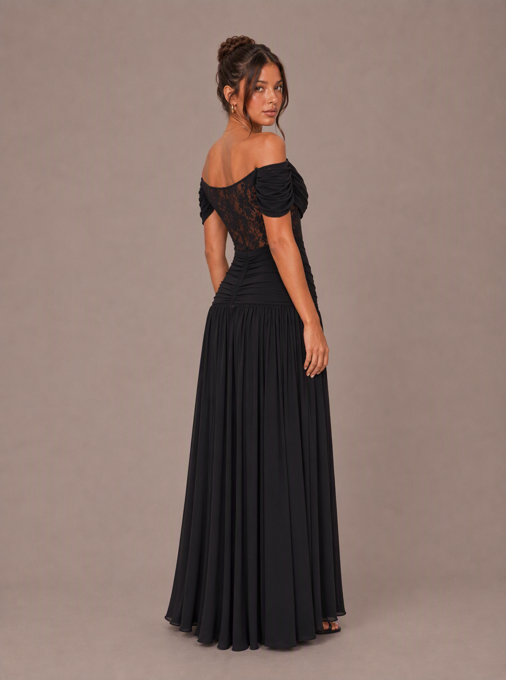 Thessaly Lace Off-Shoulder Maxi Dress