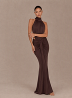 Zephrina Talienne draped knit maxi dress
