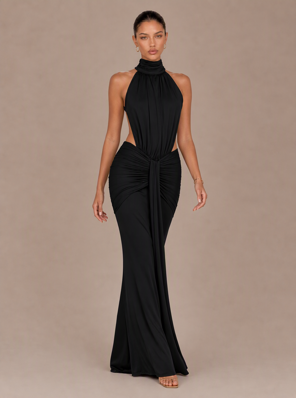 Zephrina Talienne draped knit maxi dress
