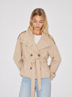 Zephrina Carys belted trench jacket in khaki