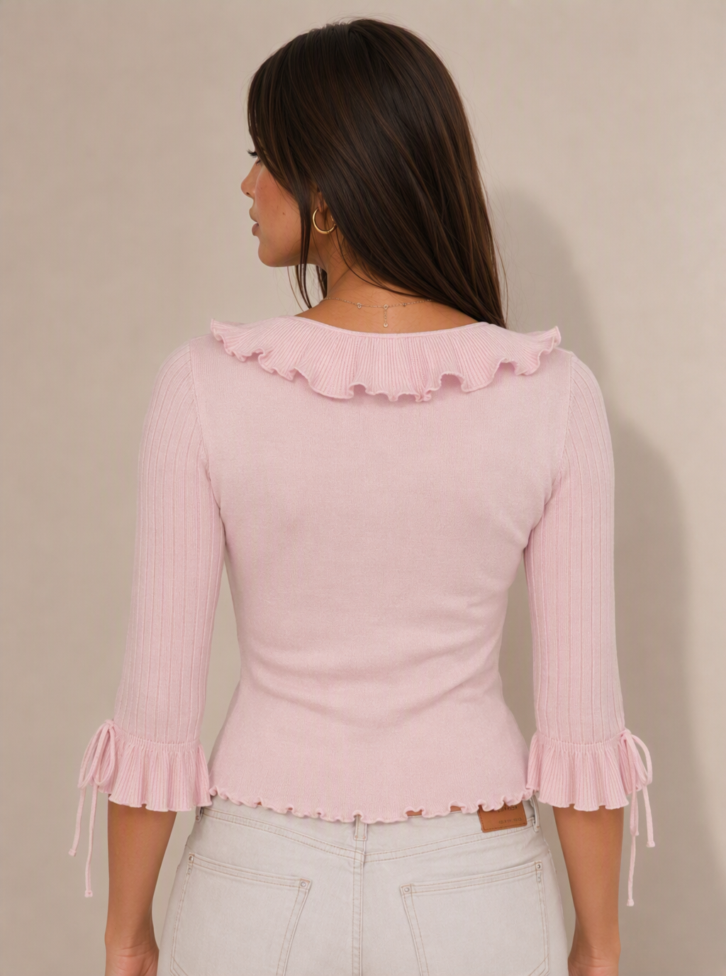 Zephrina Clotilde ruffle knit top