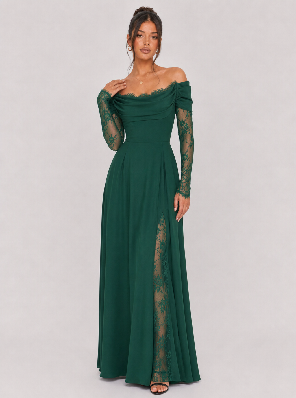 Celestine Lace Sleeve Maxi Dress