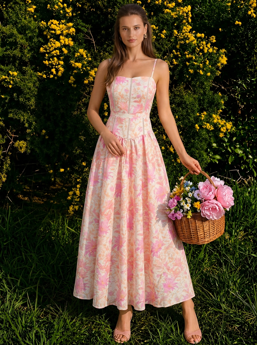 Jocelyn Floral Lace Midi Dress