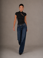 Phaeline Cutout Knit Top