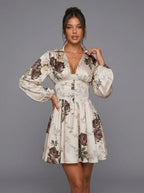 Zephrina Briselle floral satin mini dress