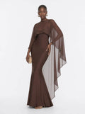 Selene Cape Overlay Two-Piece Maxi Set