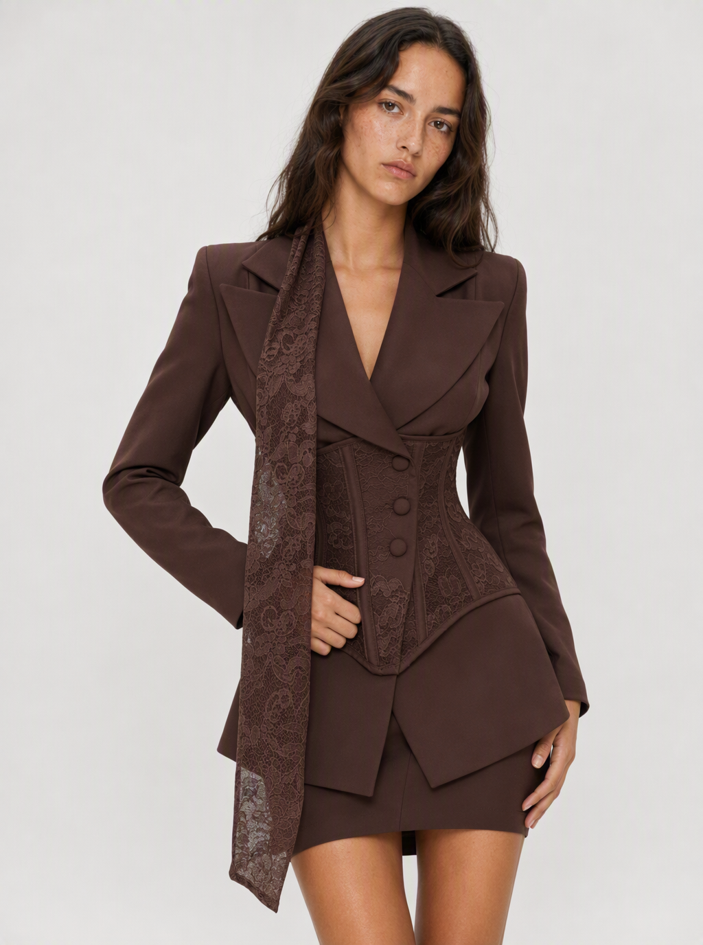 Zephrina Verena lace tailored set