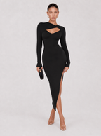Sorevia Ruched Knit Midi Dress
