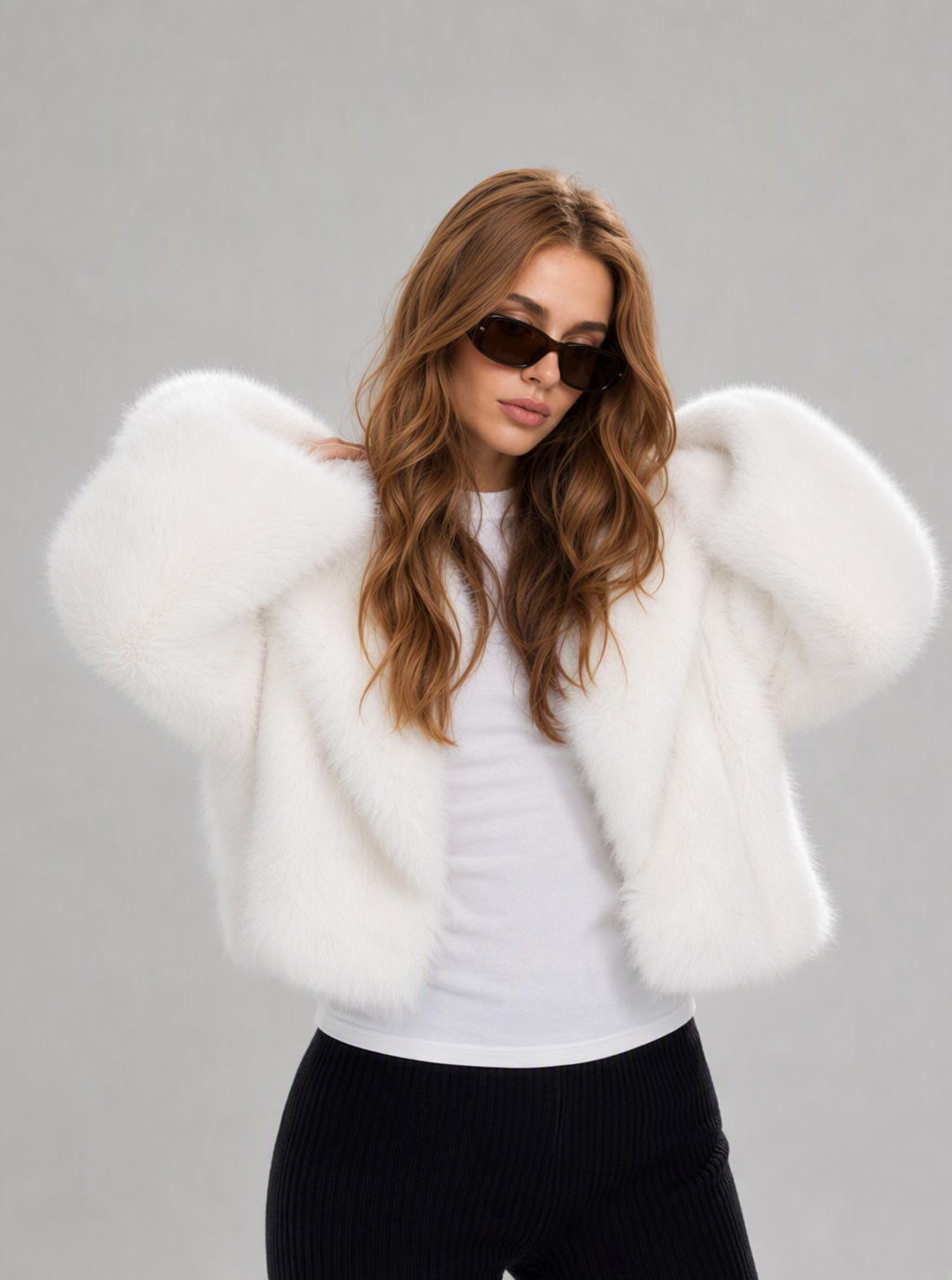 Lydia Hooded Faux Fur Coat