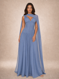 Zephrina Xylena cape chiffon maxi dress
