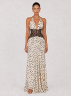 Zephrina Illyra polka dot lace maxi dress