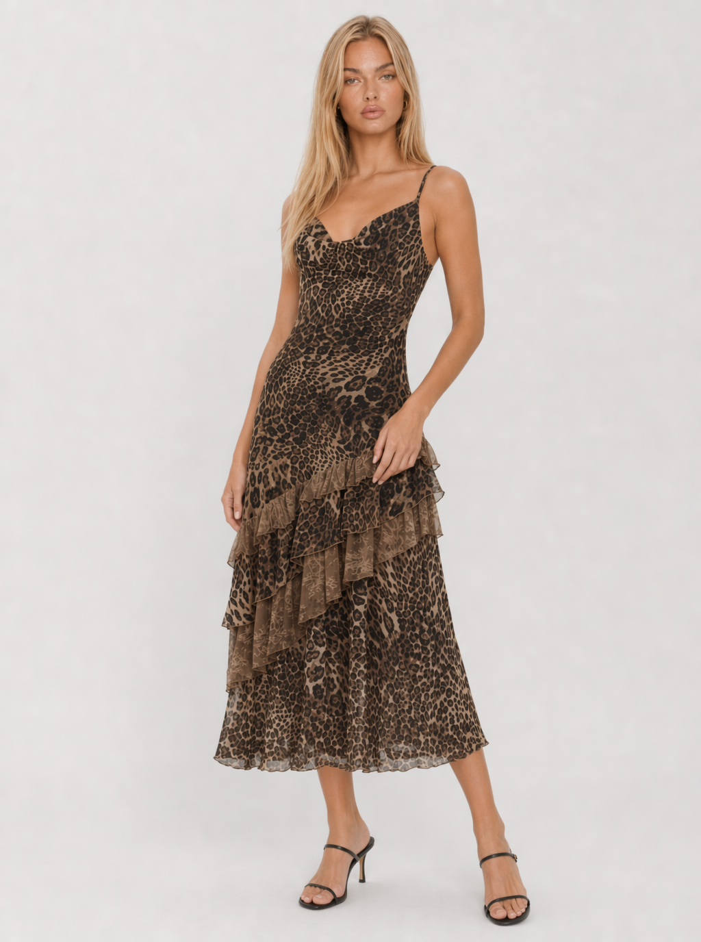 Kaelin Leopard Midi Dress