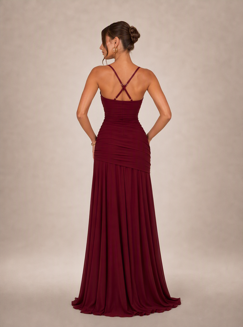 Hyacinthe Ruched Knit Maxi Dress