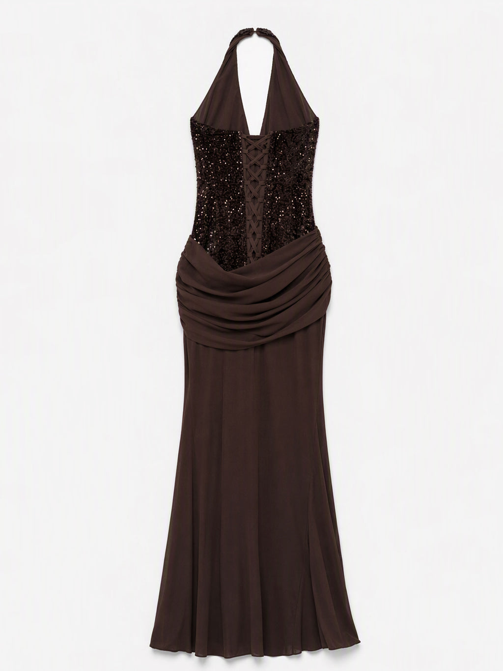 Vesper Sequin Halter Maxi Dress