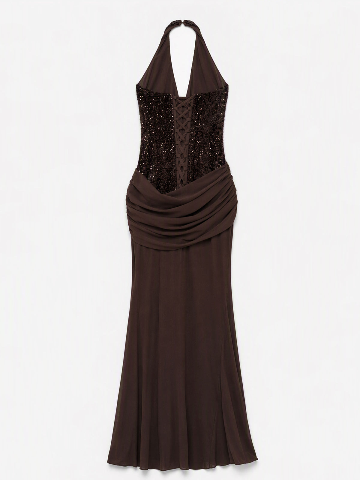 Vesper Sequin Halter Maxi Dress