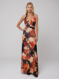 Serena Floral Halter Maxi Dress