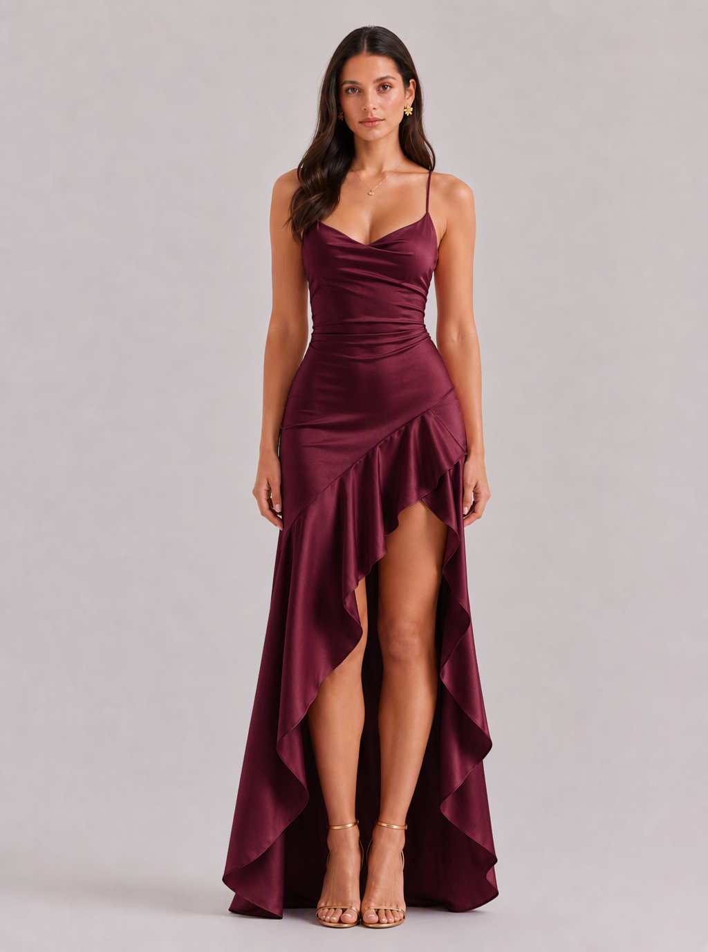 Robe longue Rosalie à fente haute