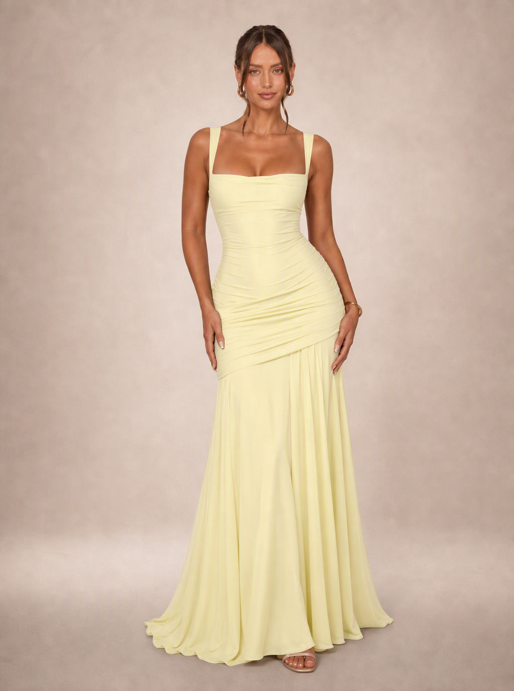 Hyacinthe Ruched Knit Maxi Dress