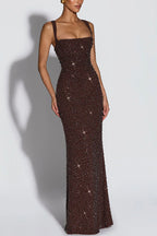 Zephrina Vespera sequin knit maxi dress