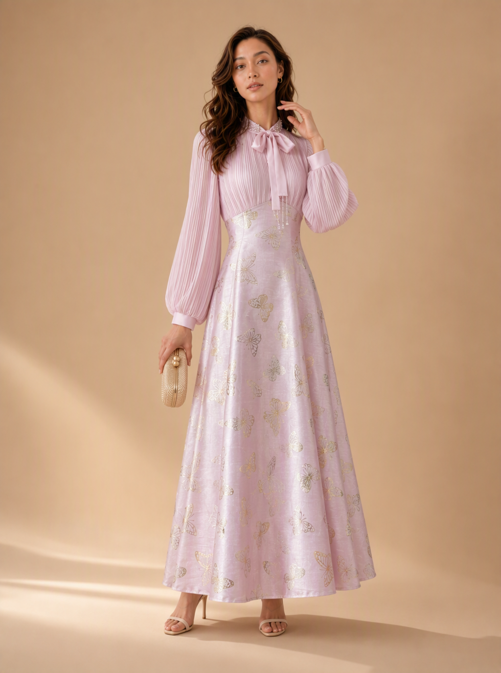 Zephrina Evarielle floral chiffon maxi dress