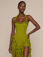 Zara Fransen Rüschen Minikleid