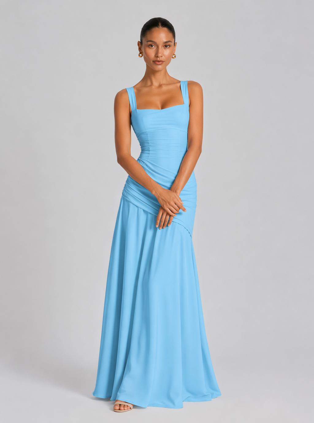 Lyla Side Ruched Maxi Dress