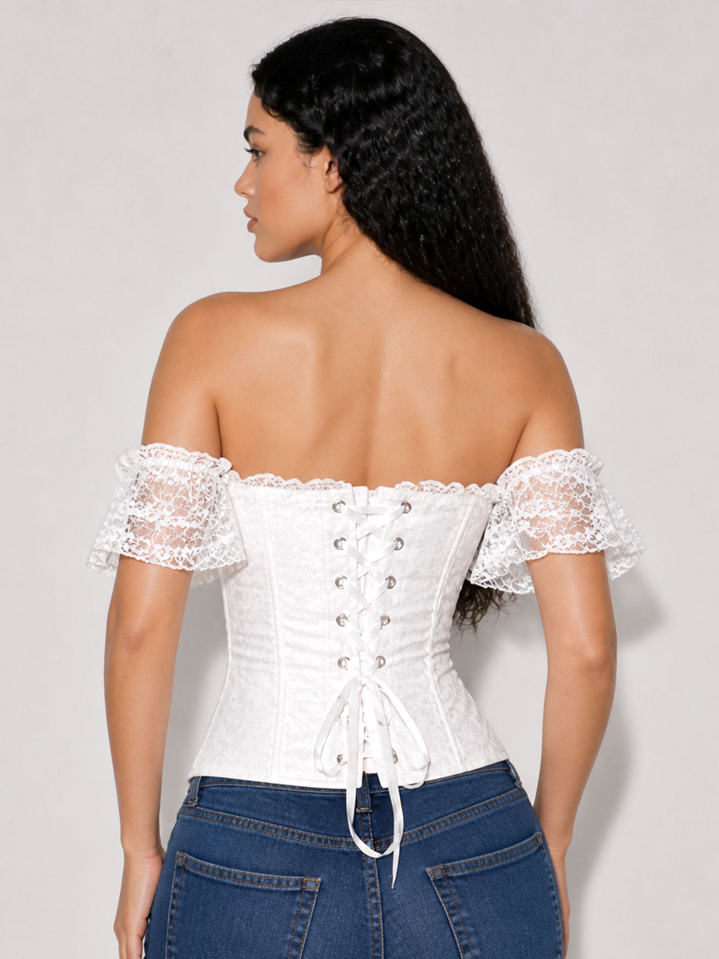 Zephrina Vespera off-shoulder bra in white