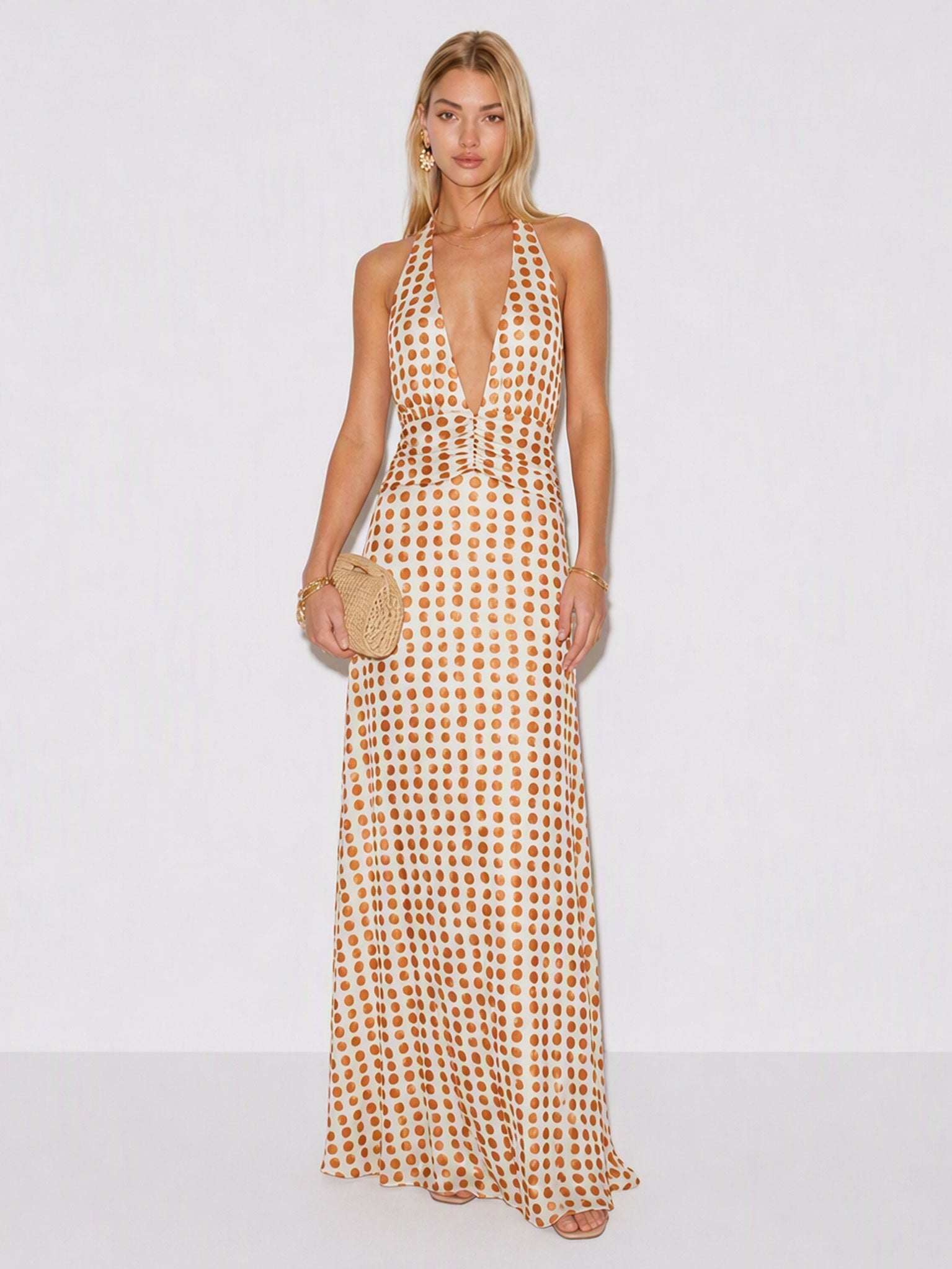Serena Floral Halter Maxi Dress