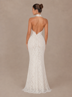 Avelina Open-Back Lace Maxi Dress