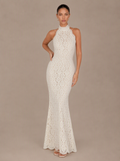 Avelina Open-Back Lace Maxi Dress