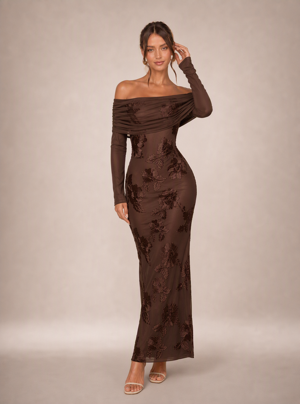Raisa Embroidered Off-Shoulder Maxi Dress